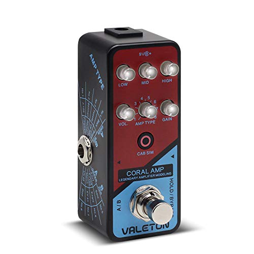 Valeton Coral Amplificador de preamplificador Amplificador digital Modelador Pedal de efectos de guitarra